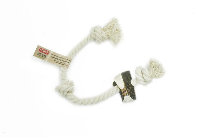 Natural Cotton Rope Toys with Antler