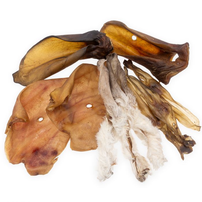 Dried Ears for Dogs - Rabbit, Beef, Pork