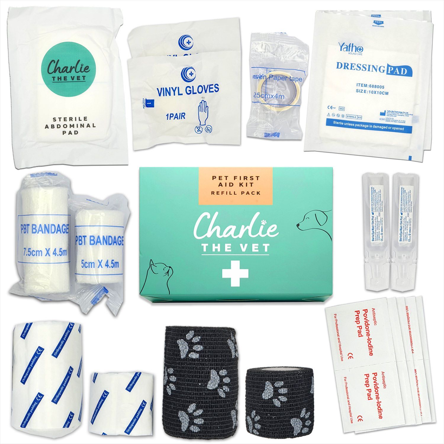 Charlie The Vet Pet First Aid Kit Refill Pack