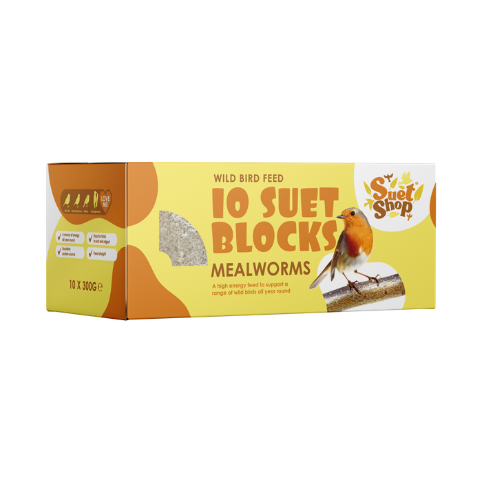 Suet Shop Mealworm Suet Blocks (10 Pack)