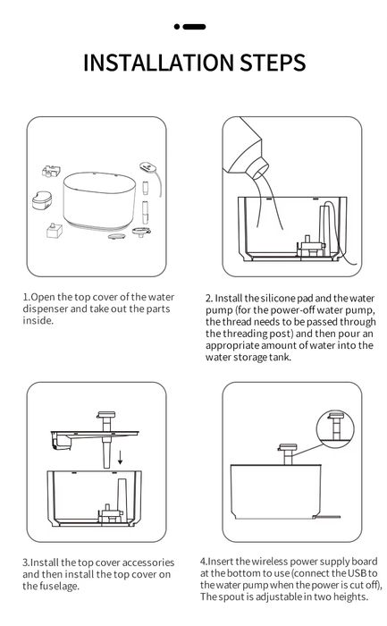 ELS PET AUTOMATIC CAT WATER FOUNTAIN-3.5L