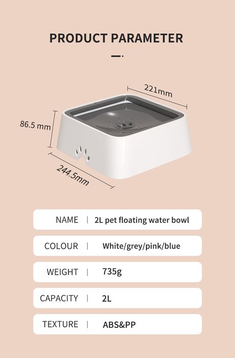 ELS PET WATER BOWL-1L/2L
