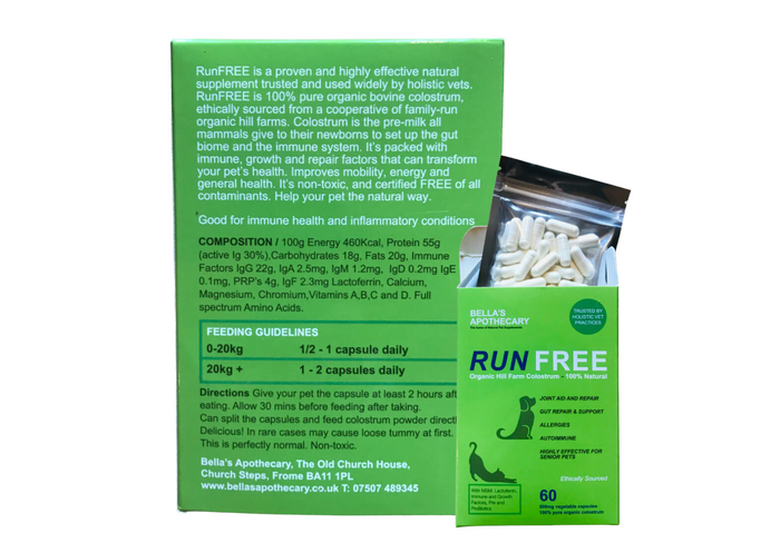 RunFree grass-fed bovine colostrum
