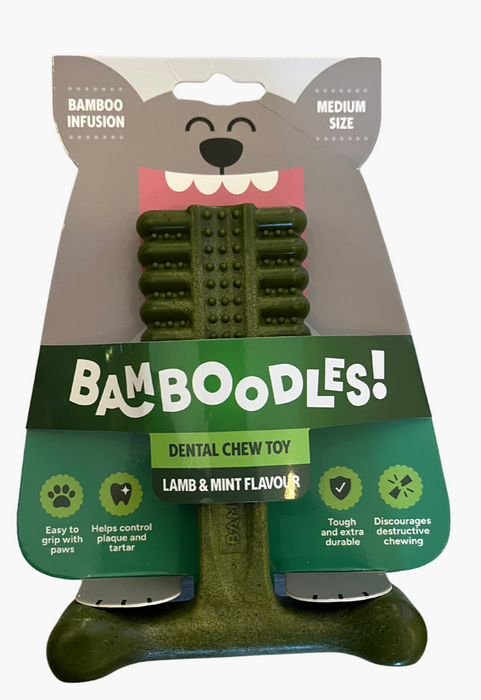 Bamboodles Mint and Lamb Dental Dog Chew Toy 