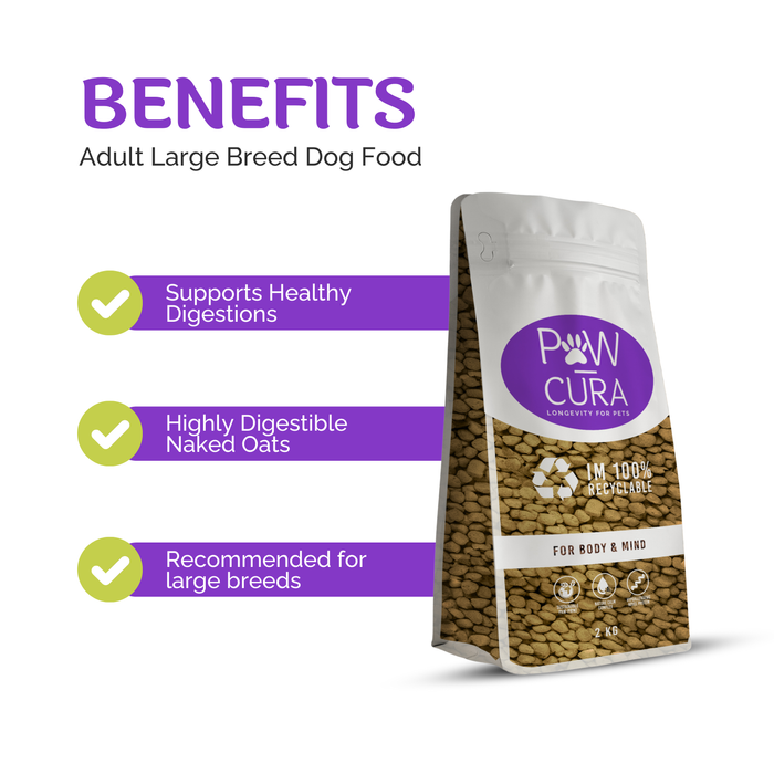 Paw-Cura Adult Medium/Large Breed Insect Protein Biscuits Hypoallergenic Dry Dog Food 2kg