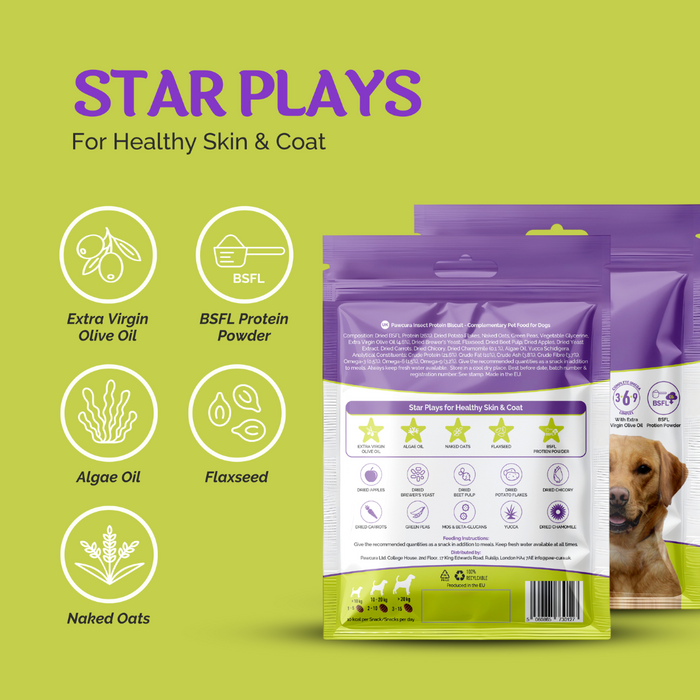 Paw-Cura Skin & Coat Snapp-Eez Insect Protein Hypoallergenic Dog Treats 120g