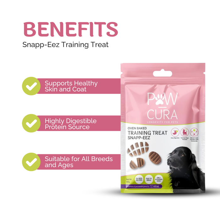 Paw-Cura Training Snapp-Eez Insect Protein Hypoallergenic Dog Treats 120g