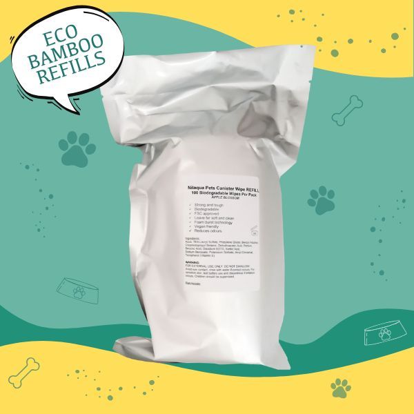 Nilaqua Pets - ECO REFILL Biodegradable Pet Wipes