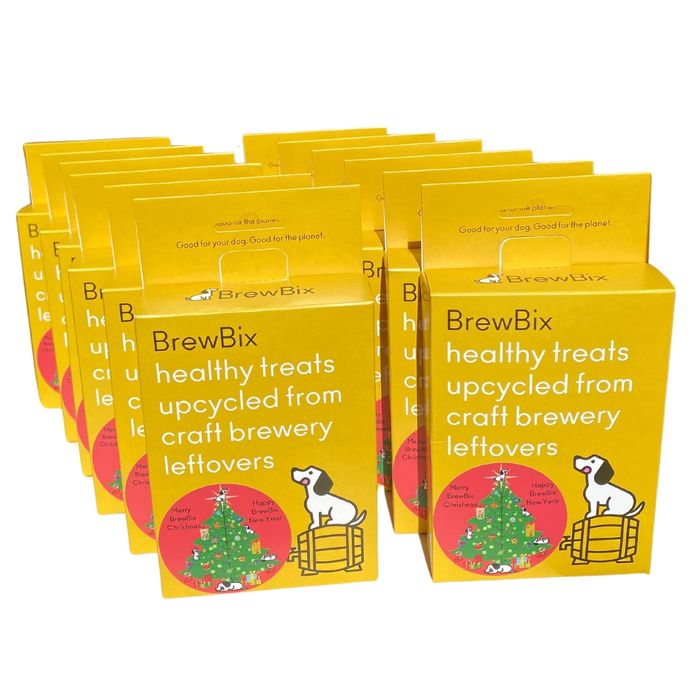 BrewBix Healthy Dog Treat Biscuits Christmas Box - 12 x 100g
