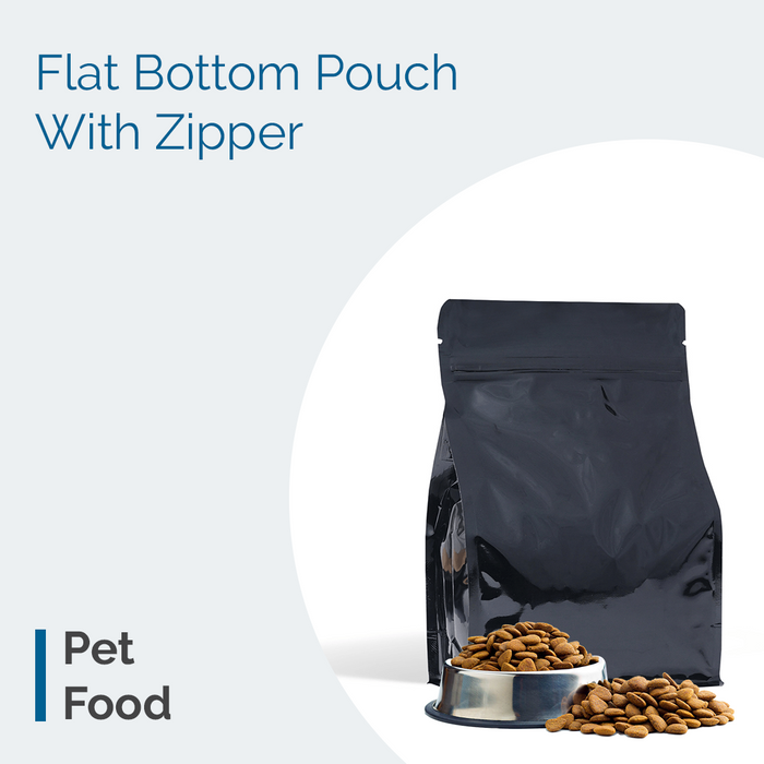 Pet Food & Care Packaging - Flat Bottom Pouches 