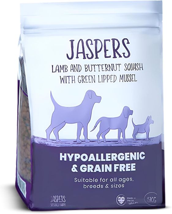Simply Jaspers Complete Grain-Free Dog Food Dry – Lamb & Butternut Squash with Added New Zealand Green-Lipped Mussels