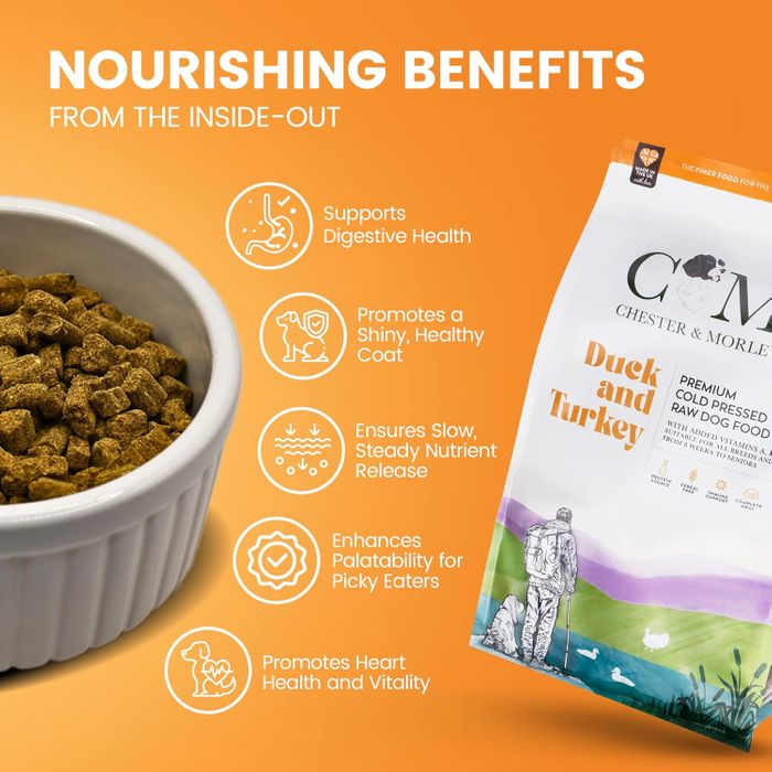 Chester & Morley Complete Cold Pressed Dry Dog Food - Duck & Turkey