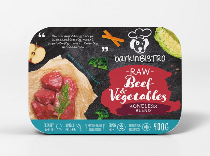 barkinBISTRO RAW Beef & Vegetables Dog Food