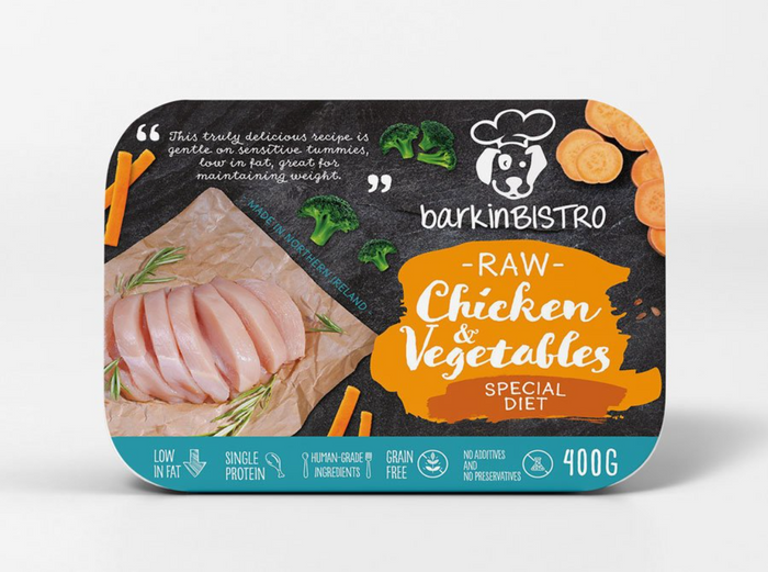 barkinBISTRO Raw Chicken & Vegetables Special Diet Dog Food