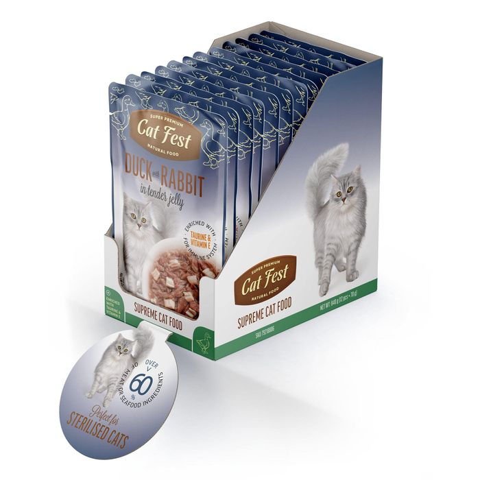 Exclusive Duck & Rabbit Wet Food for Cats 