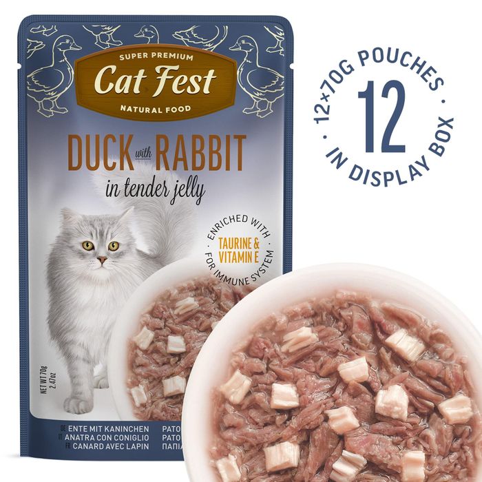 Exclusive Duck & Rabbit Wet Food for Cats 
