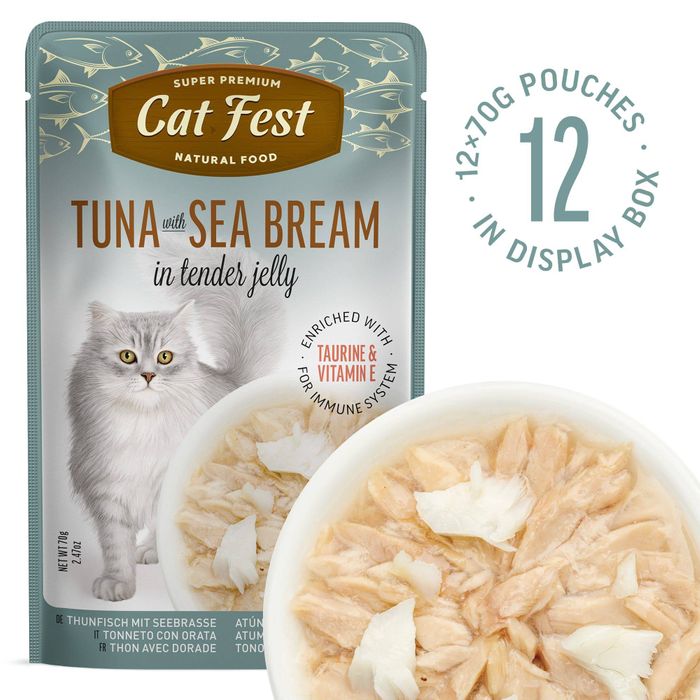 Tuna & Sea Bream Wet Food for Cats