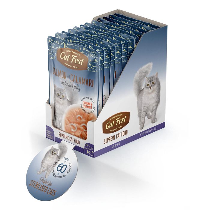 Exclusive Salmon & Calamari Wet Food for Cats