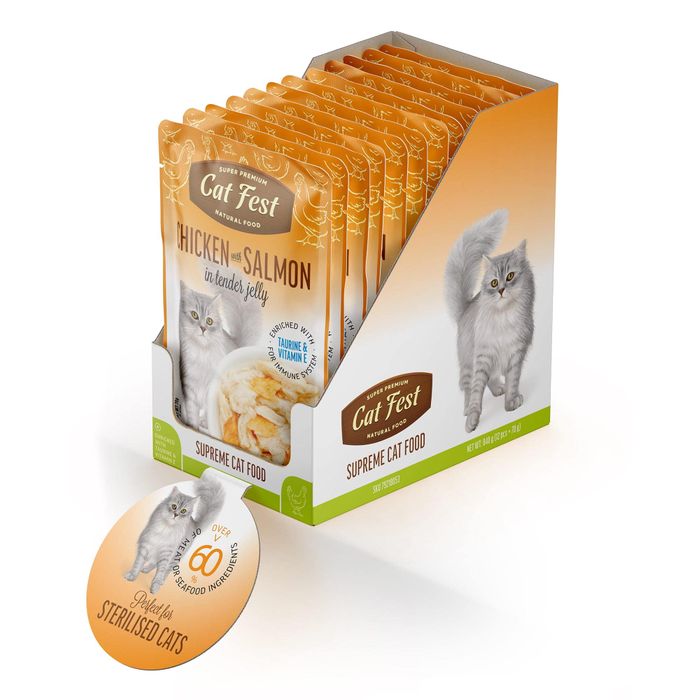 Chicken & Salmon Wet Food for Cats