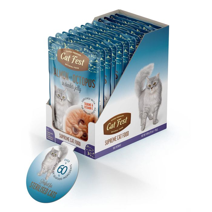 Exclusive Salmon & Octopus Wet Food for Cats
