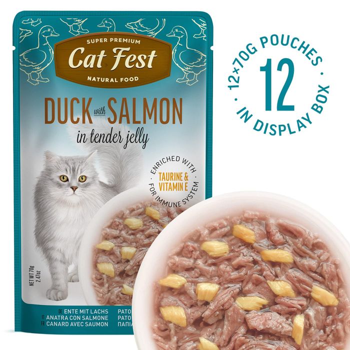 Exclusive Duck & Salmon Wet Food for Cats