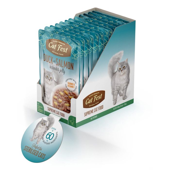 Exclusive Duck & Salmon Wet Food for Cats