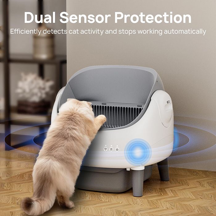 Open-Top Design Automatic Cat Litter Box