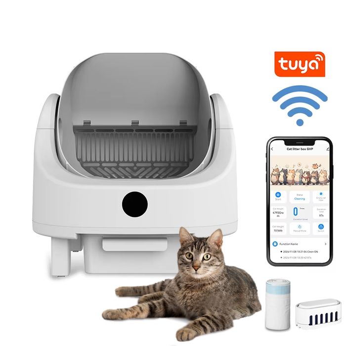 Open-Top Design Automatic Cat Litter Box