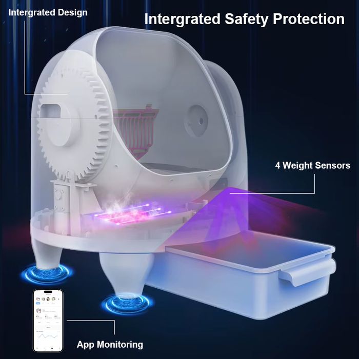 Open-Top Design Automatic Cat Litter Box