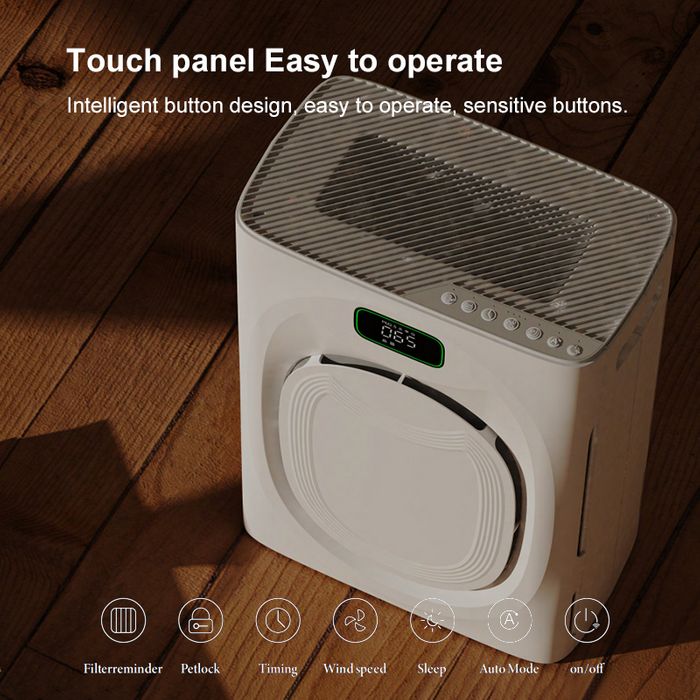 Smart H13 HEPA Filter Pet Air Purifier for Home Large Room