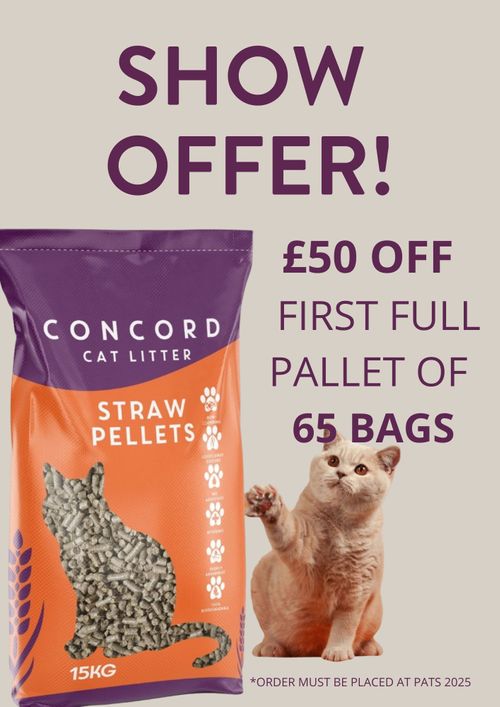 SAVE £50 on your first order of Concord Cat Litter