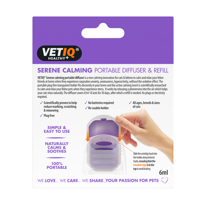 VETIQ Serene Calming Portable Diffuser & Refill 6M