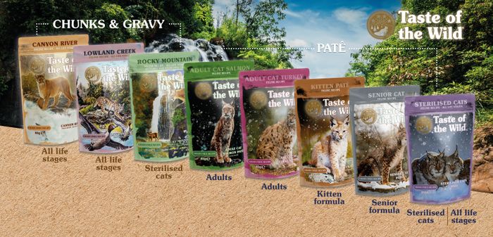 NEW Taste of the Wild Cat Food Pouches