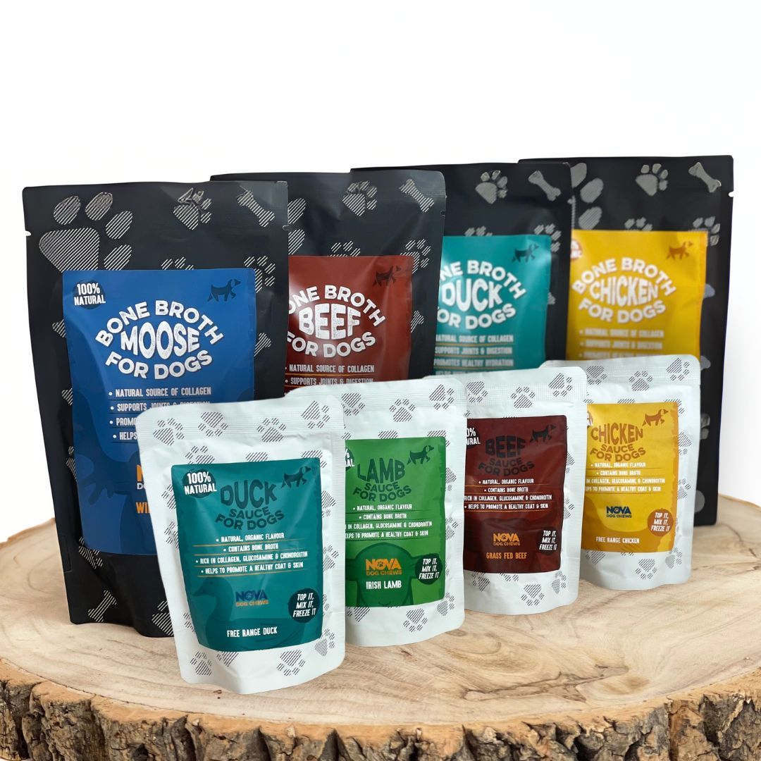 Nova Dog Chews Introduce Bone Broth and Sauce