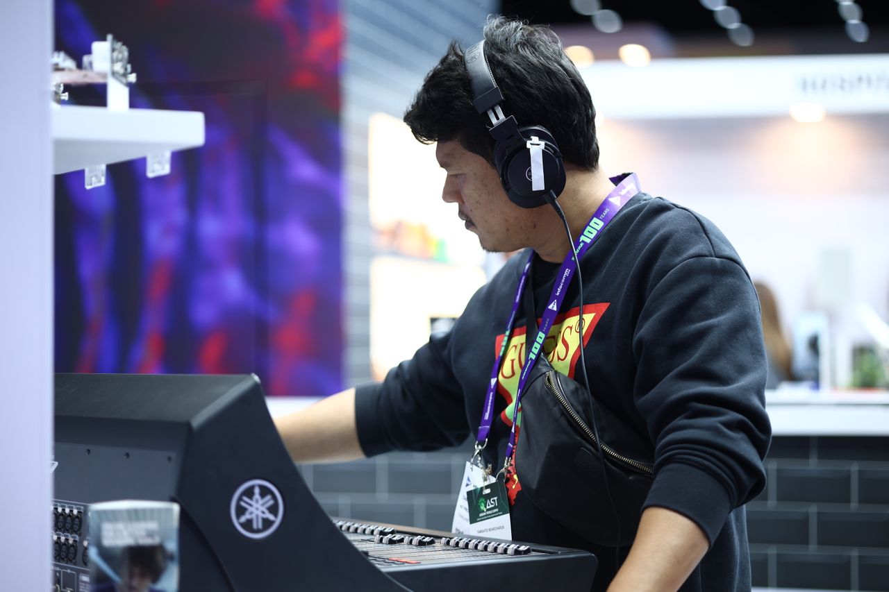 Visitor testing audio