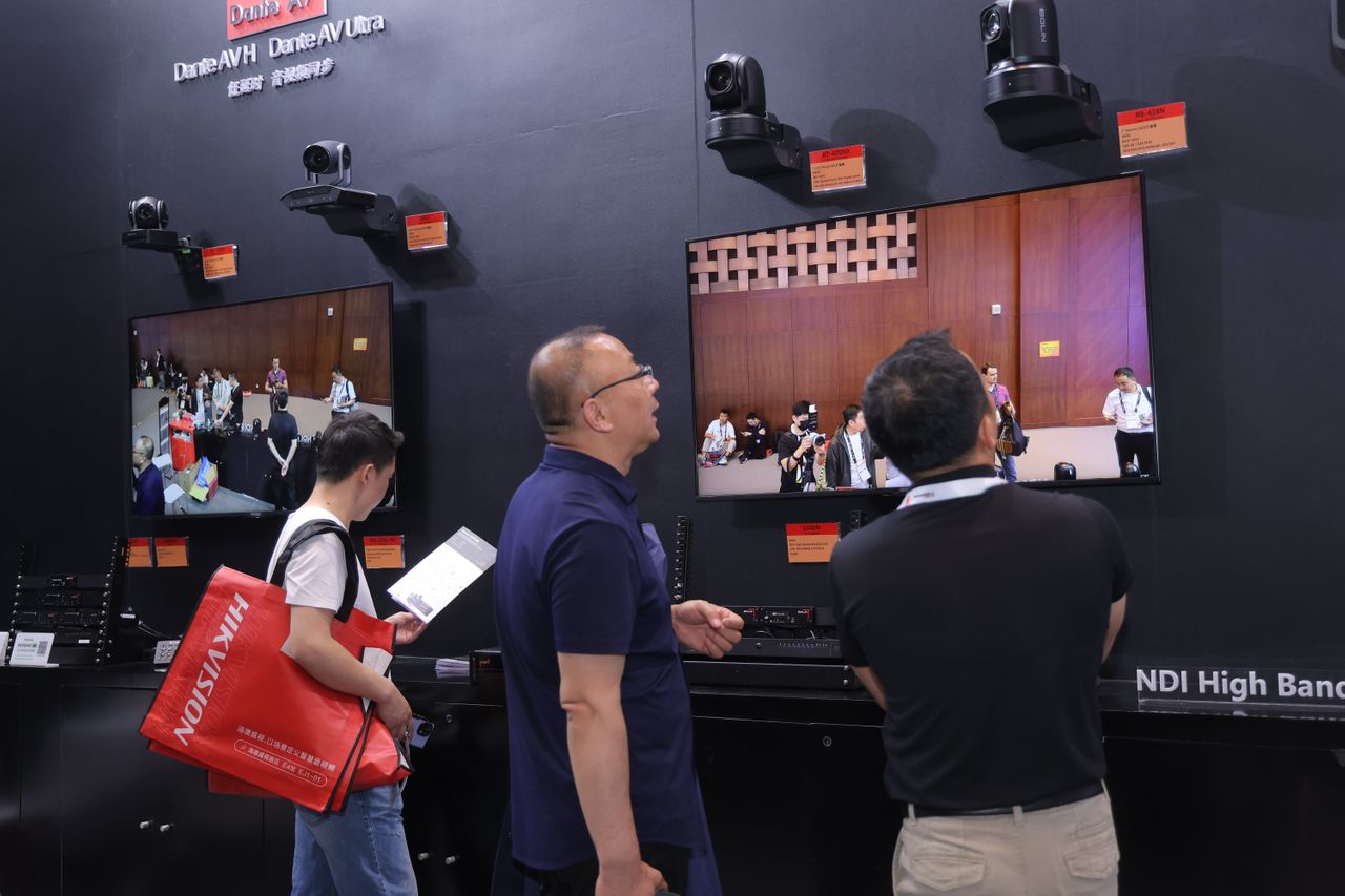 Audience looking at products