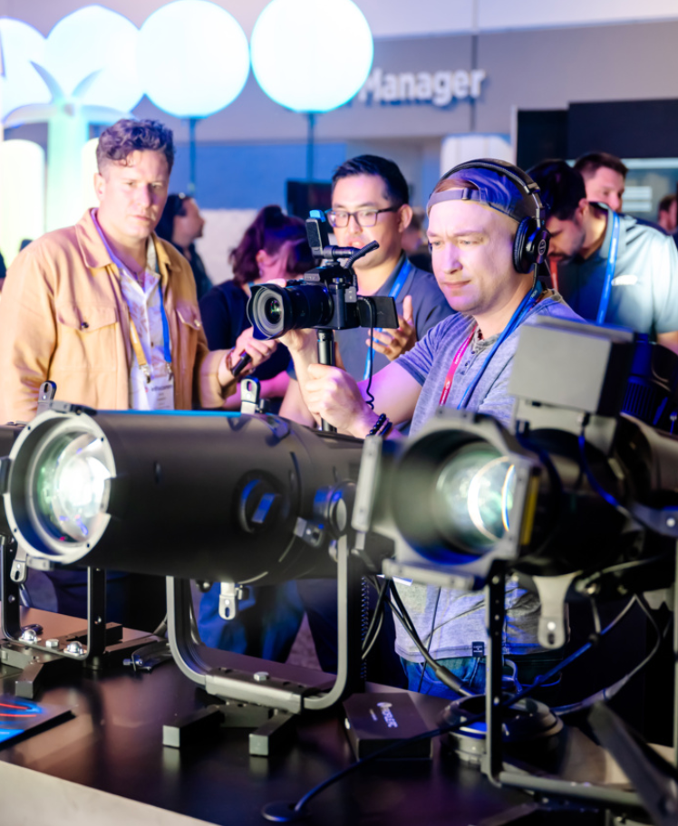 Man recording with camera