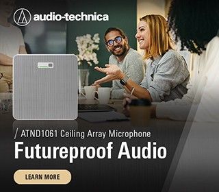 Audio Technica ad for Ceiling Array Microphone