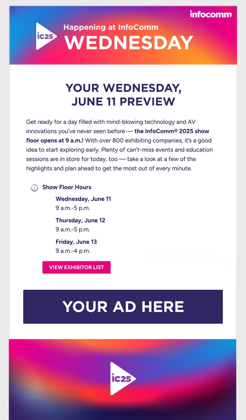 Sponsor Banner Ad in Email Mockup 