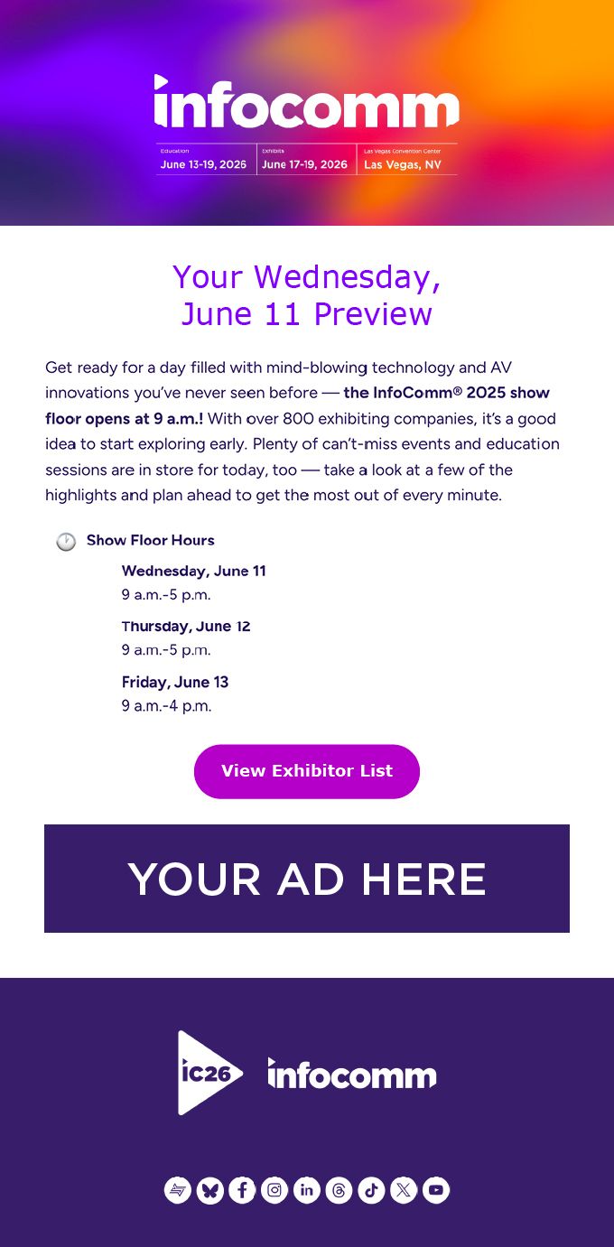Sponsor Banner Ad in Email Mockup