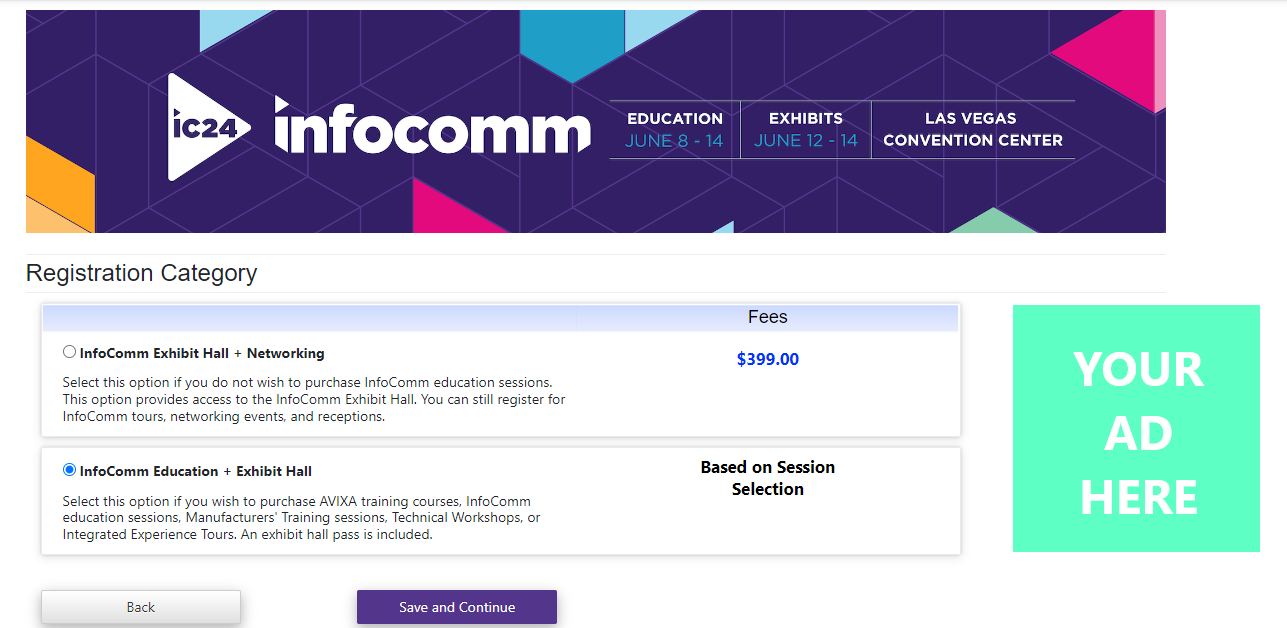 Registration Website Example
