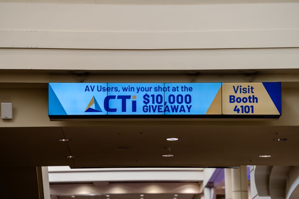 InfoComm Sponsorship Digital Signage in Convention Center Lobby