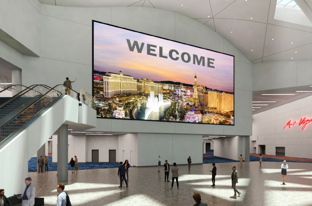 InfoComm Sponsorship Digital Signage in Convention Center Lobby
