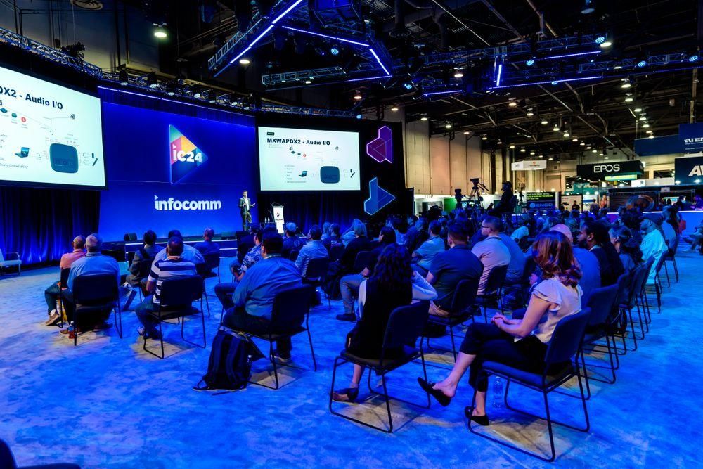 Crowded InfoComm Stage Area