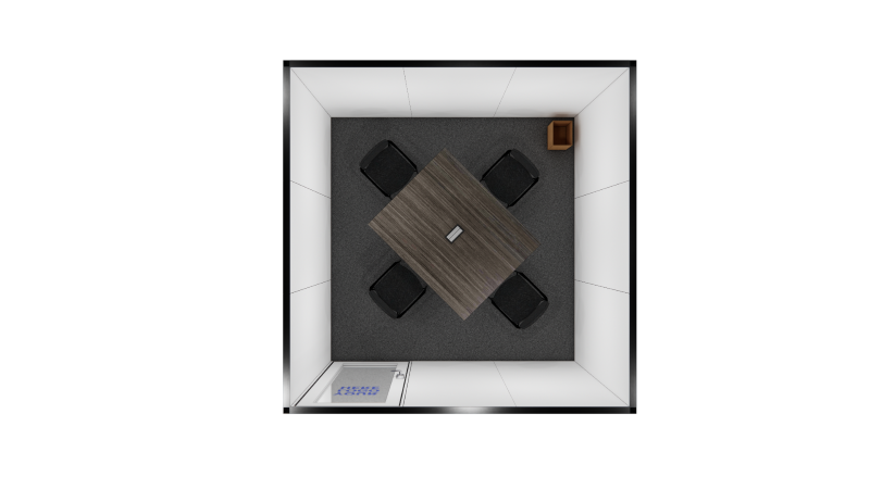 10x10' rendering of an on-floor meeting room