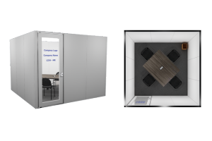 10x10' rendering of an on-floor meeting room