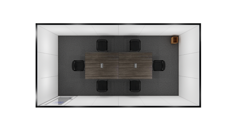 10x20 Rendering of an on-floor meeting room