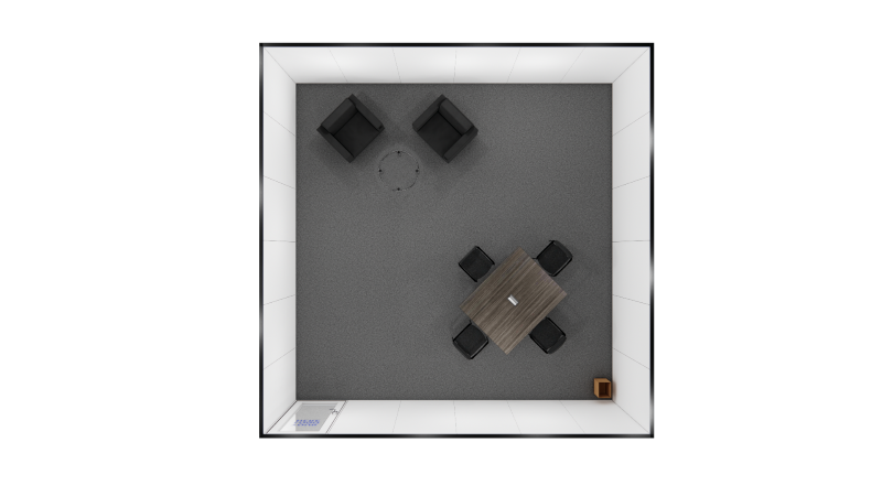 20x20 Rendering of an on-floor meeting room