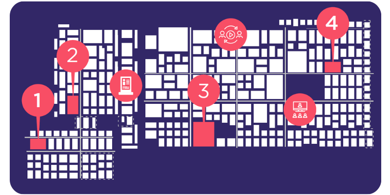 Central Hall rendering showing different areas of the show floor
