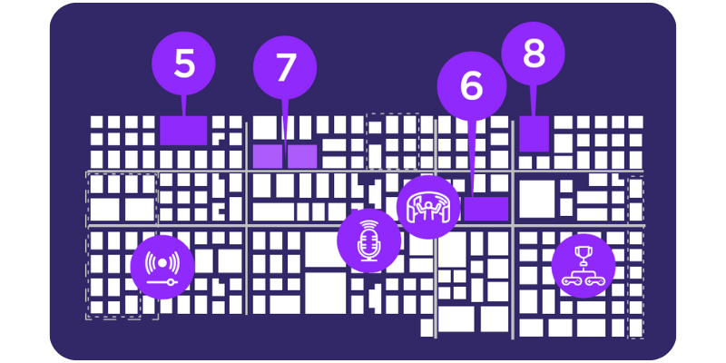 Rendering of the North Hall showing various areas of the show floor